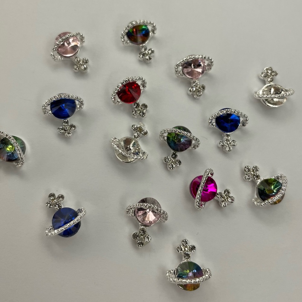 Planet / Spaceship Nail Charms